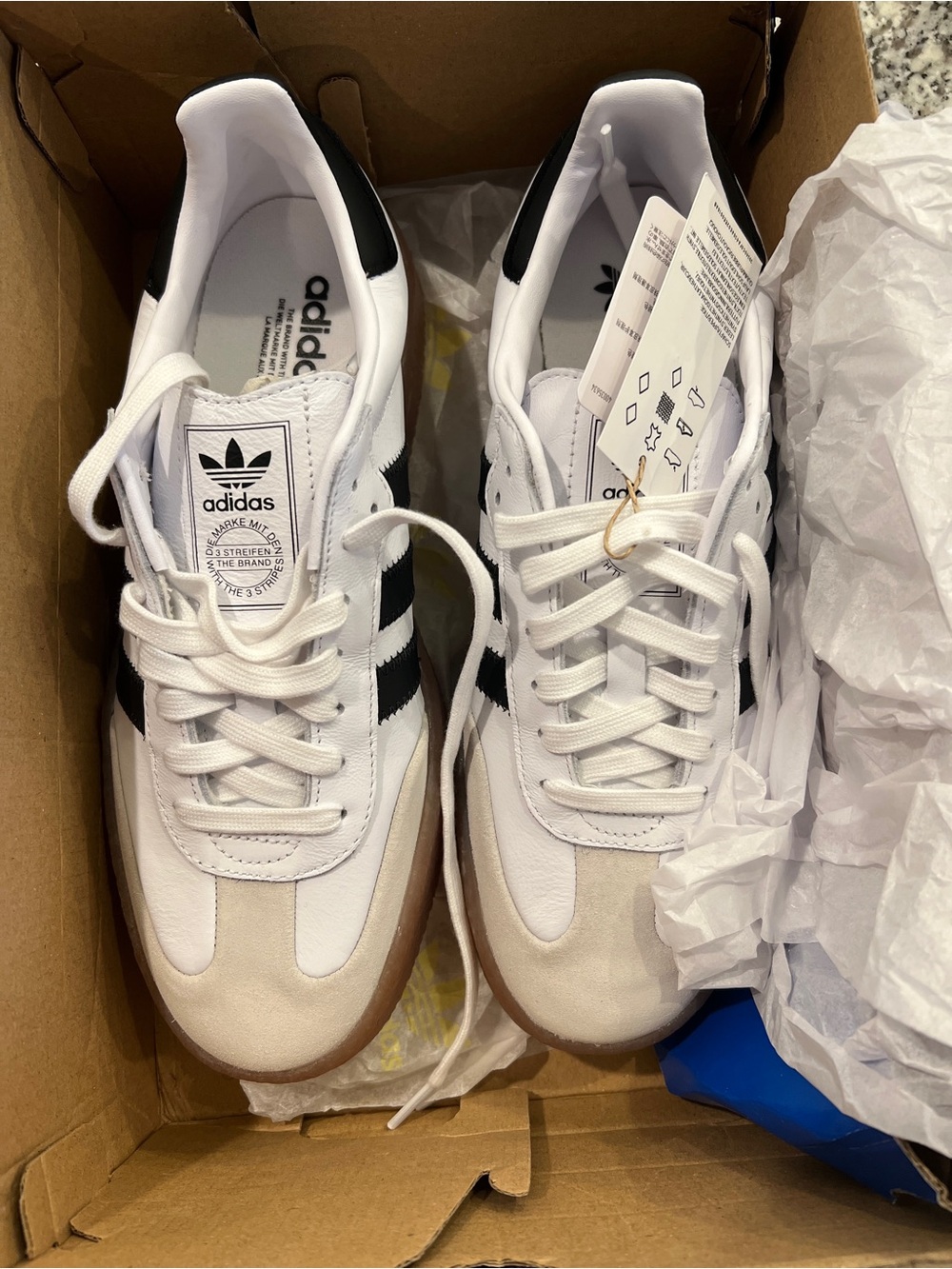 Adidas Sambae W White Black Sz 10 NEW